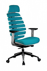 Кресло для персонала Riva Chair SHARK лазурный / серый пластик