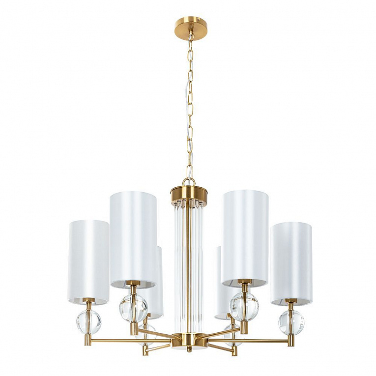 Подвесная люстра Arte Lamp MATAR коричневый, белый A4027LM-6PB