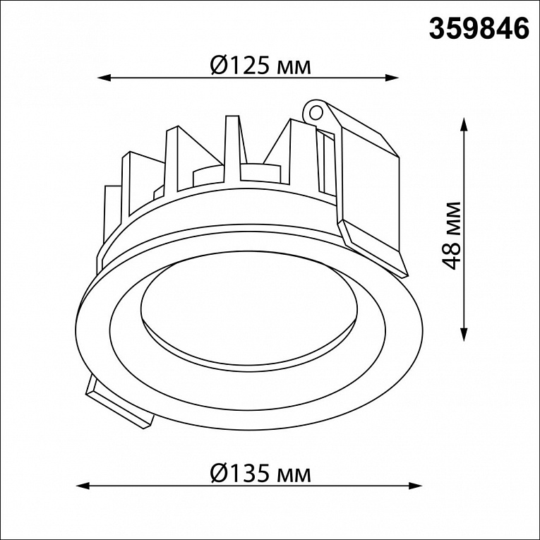 Точечный встраиваемый светильник NOVOTECH FLUO 359846