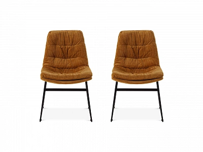 Комплект стульев OgogoHome Vitra 2 шт, 967527 бежевый / черный