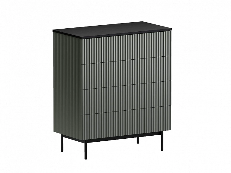 Комод OgogoHome Mikko темно-зеленый черный 903124