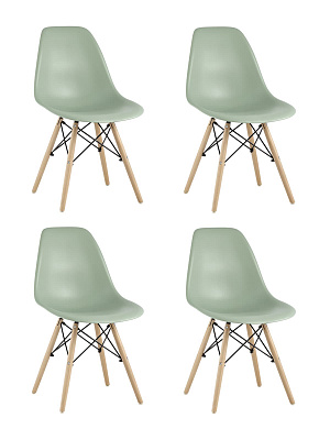 Комплект стульев DSW серо-зеленый 4 шт