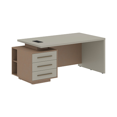 Стол руководителя с розеткой и usb-портом левый Skyland ВЕЛИОН (VELION) VCT 1890 (L) 1800х900х750 Кобра / Аметист