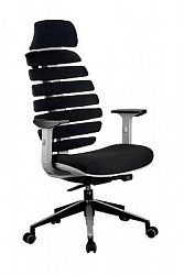 Кресло для персонала Riva Chair SHARK черный / серый пластик