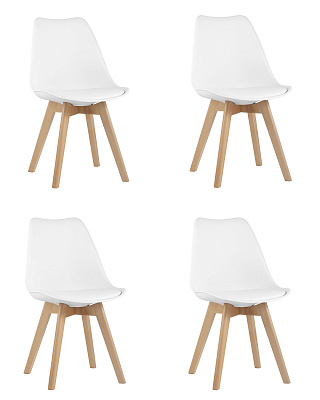 Комплект стульев FRANKFURT белый 4 шт