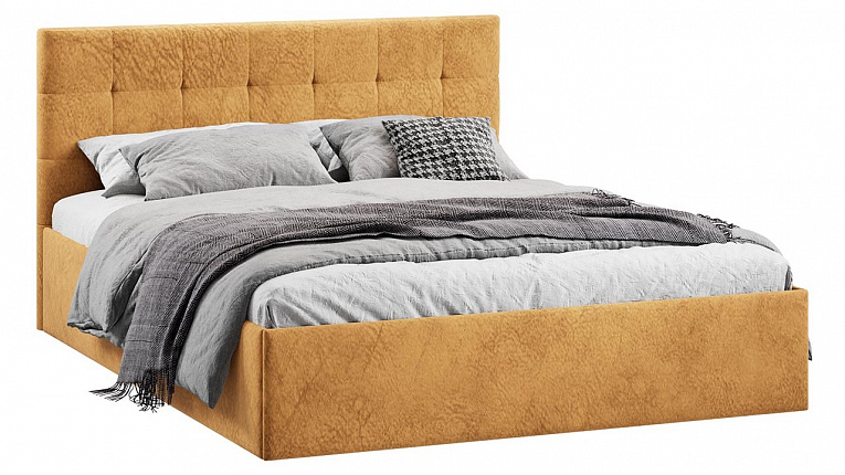 Кровать 180х200 Джоли ТриЯ микровелюр Wellmart Yellow