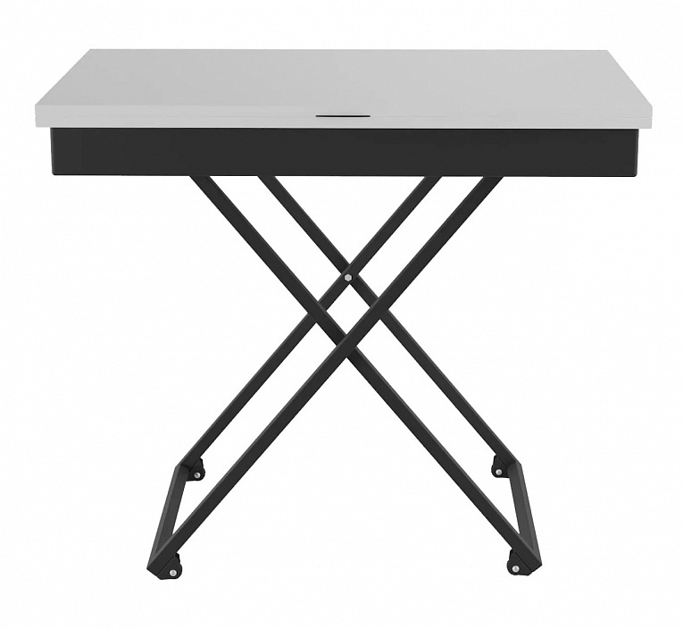 Стол-трансформер АНДРЭ Loft ЛДСП белый / черный