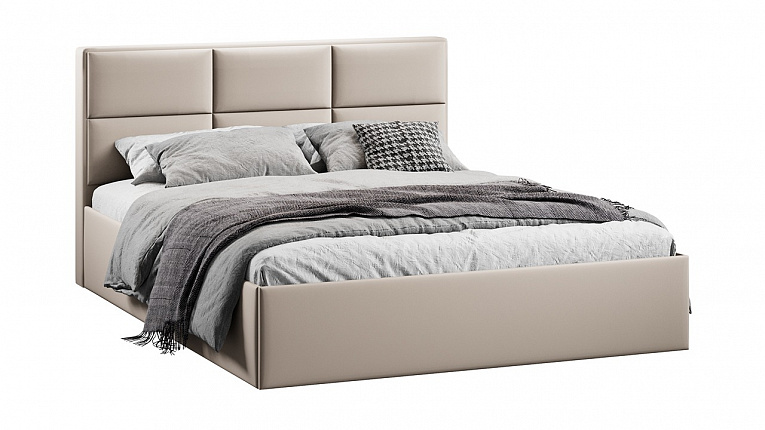Кровать 140х200 c подъемным механизмом Стелла велюр Confetti Cream Трия