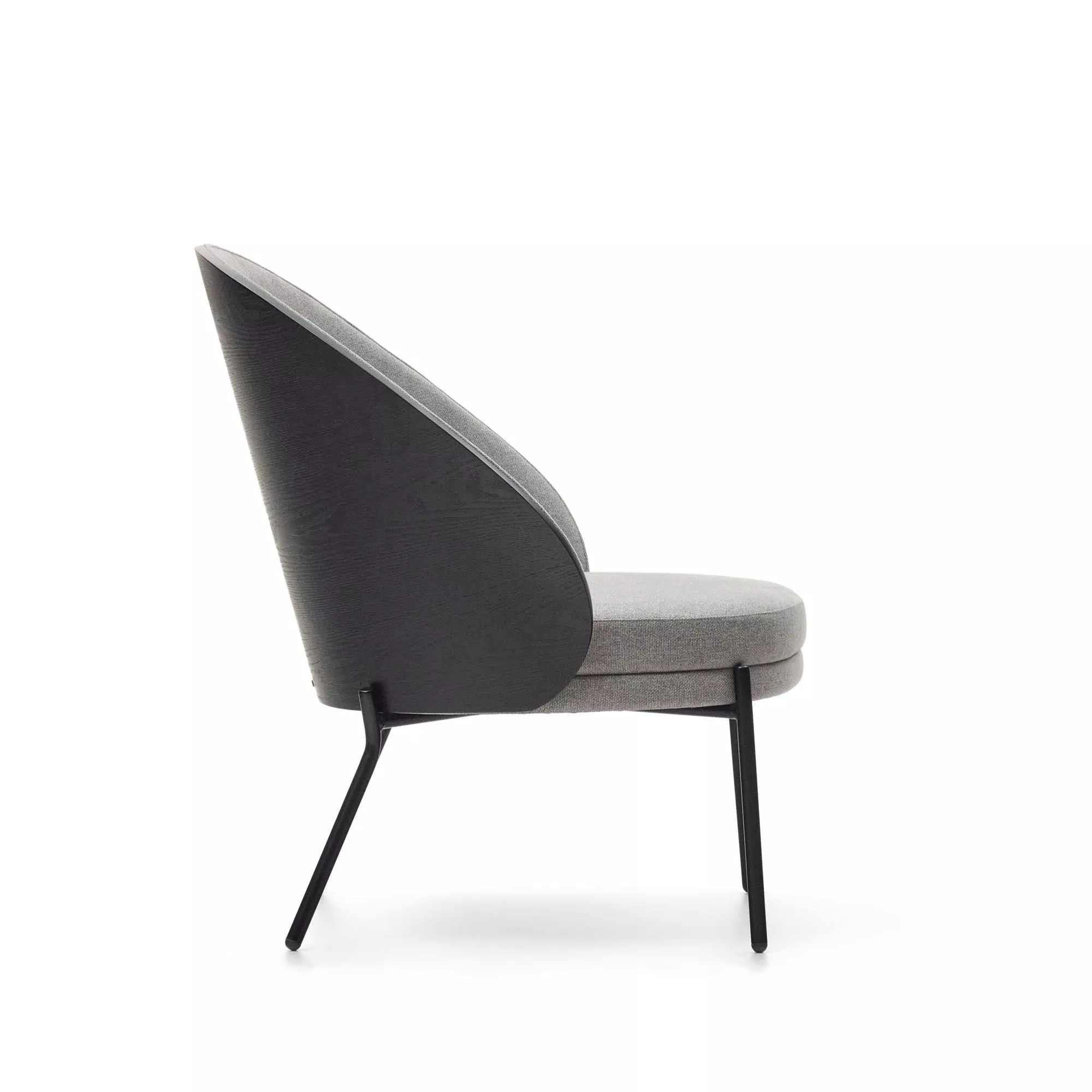 Кресло La Forma Eamy светло-серый черная отделка